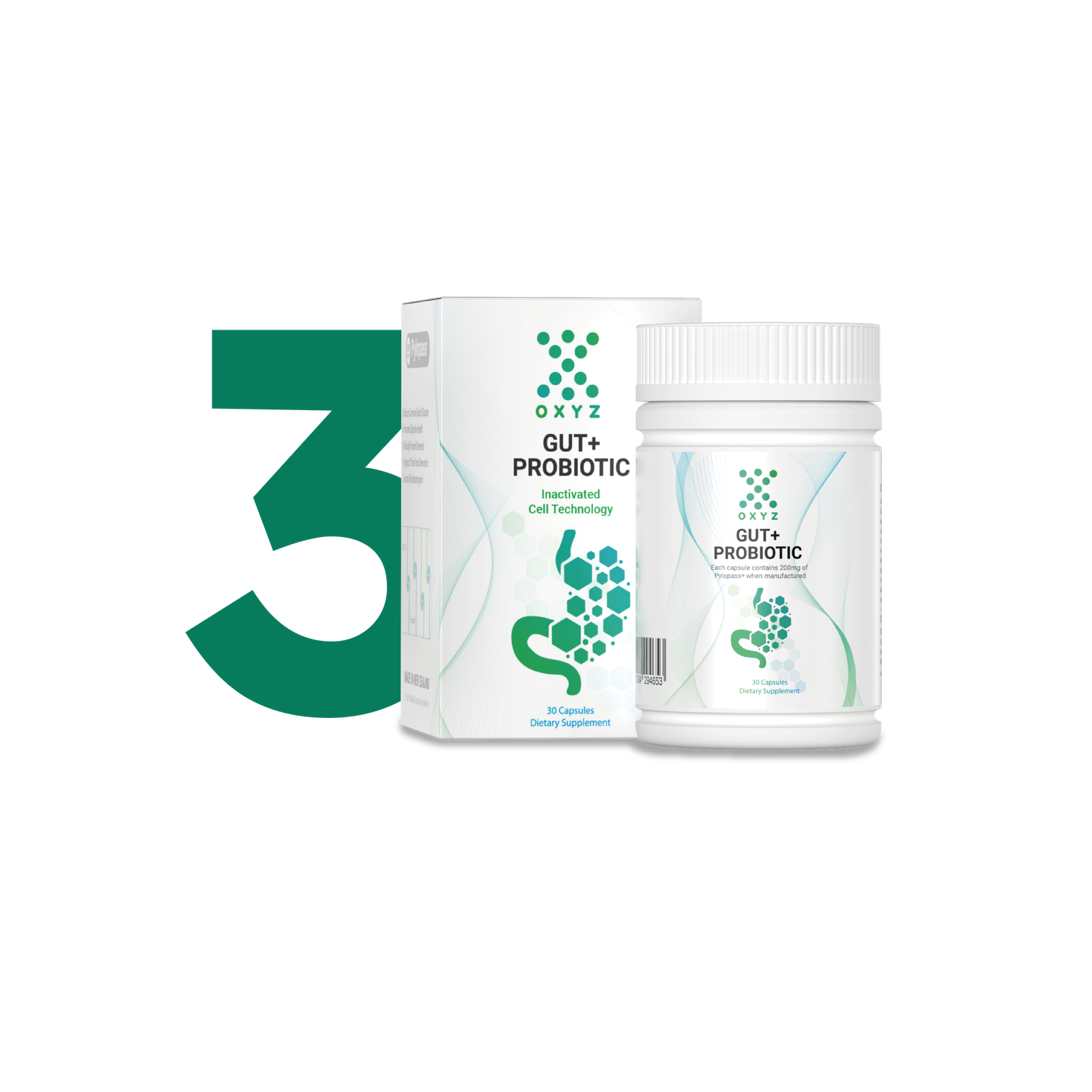 3 علب Gut+ Probiotic